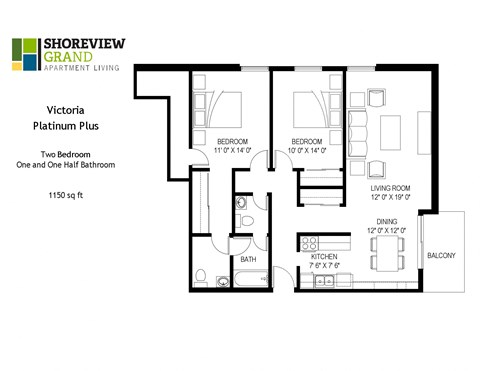 Victoria Platinum Plus Floor Plan at Shoreview Grand, Minnesota